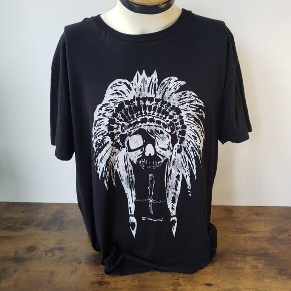 XL Black Lords of Gastown Tshirt w skull chief inverted cross silkscreen graphic - Picture 2 of 3